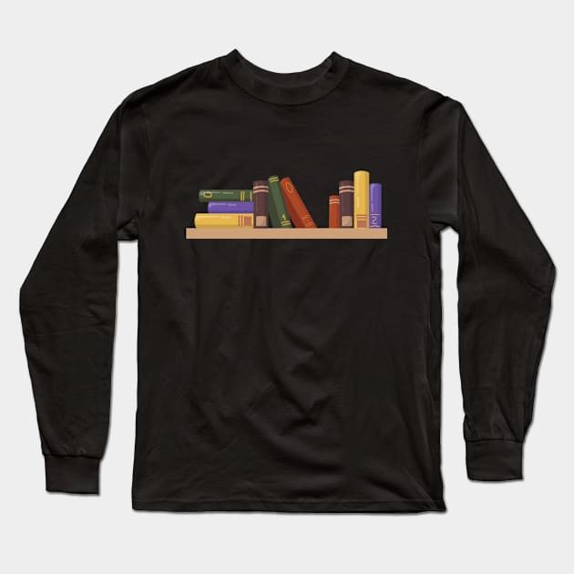 Books On The Shelf Long Sleeve T-Shirt by Health